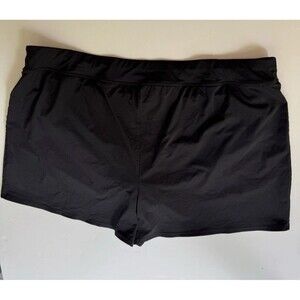 Lands' End Swim Shorts Women's Plus 24W Built-in Brief Pockets Stretch Black